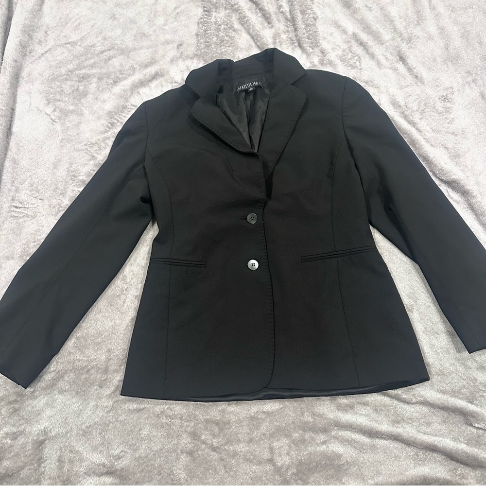 Classic Two Button Black Women's Blazer